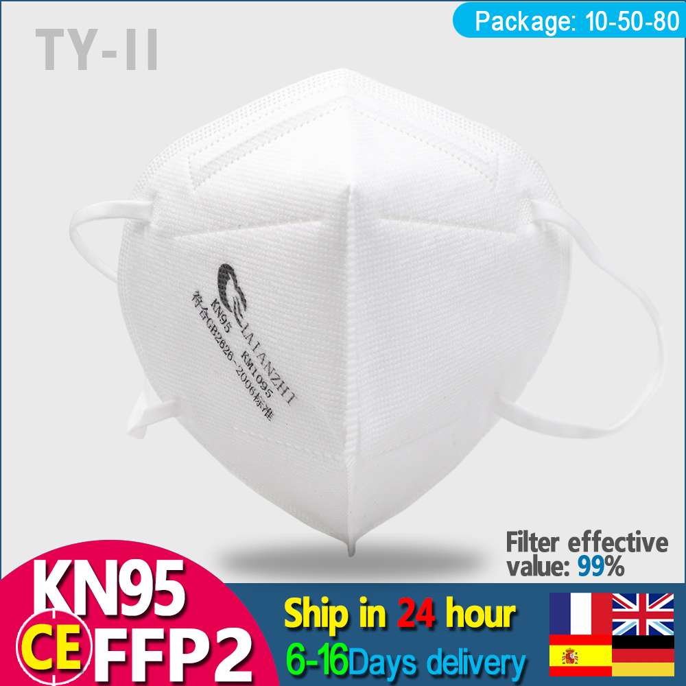 Kn95 Respirator Mask - LAIANZHI 50PCS FFP2 Face masks CE