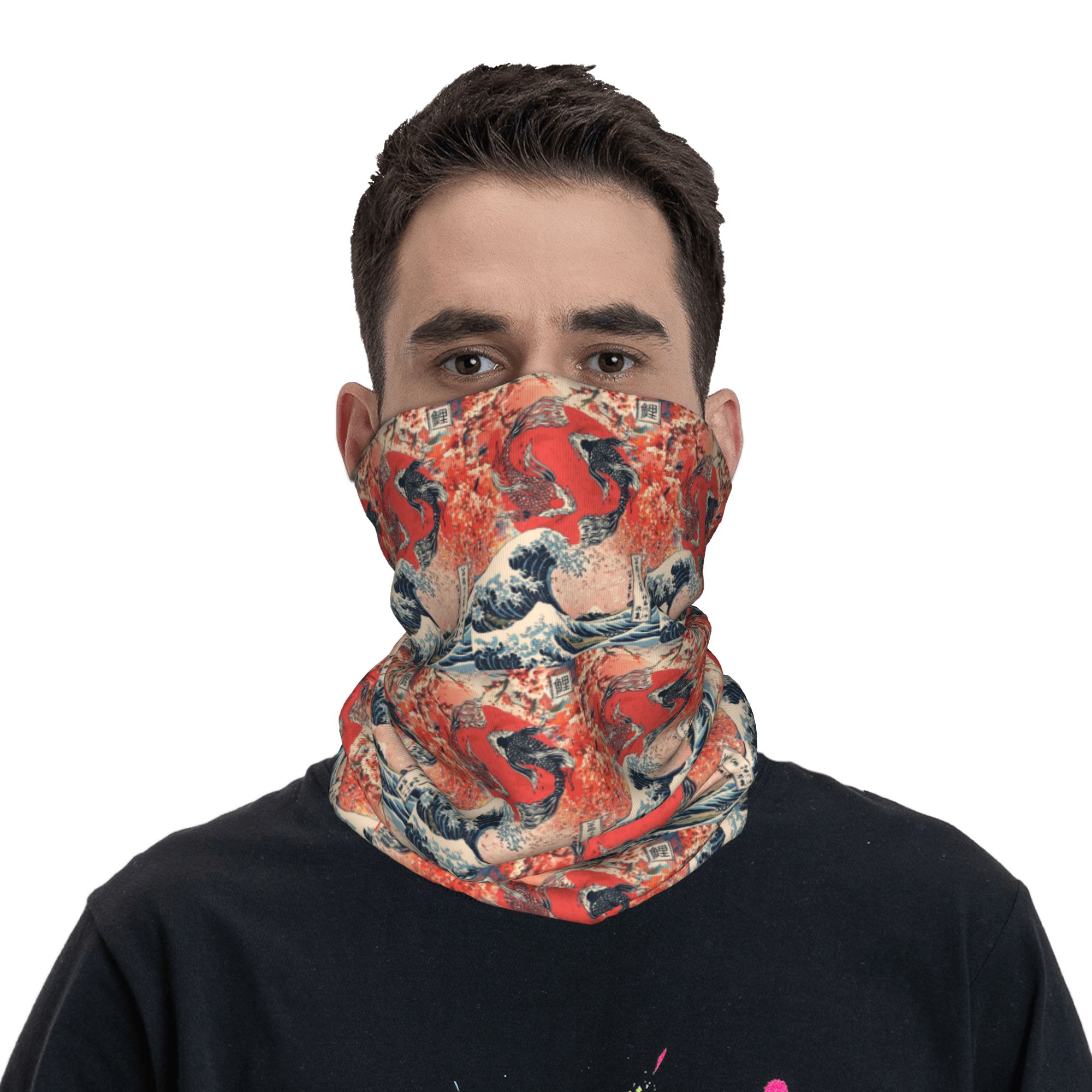 Sports Mask Breathable - Koi Fish and Great Wave off