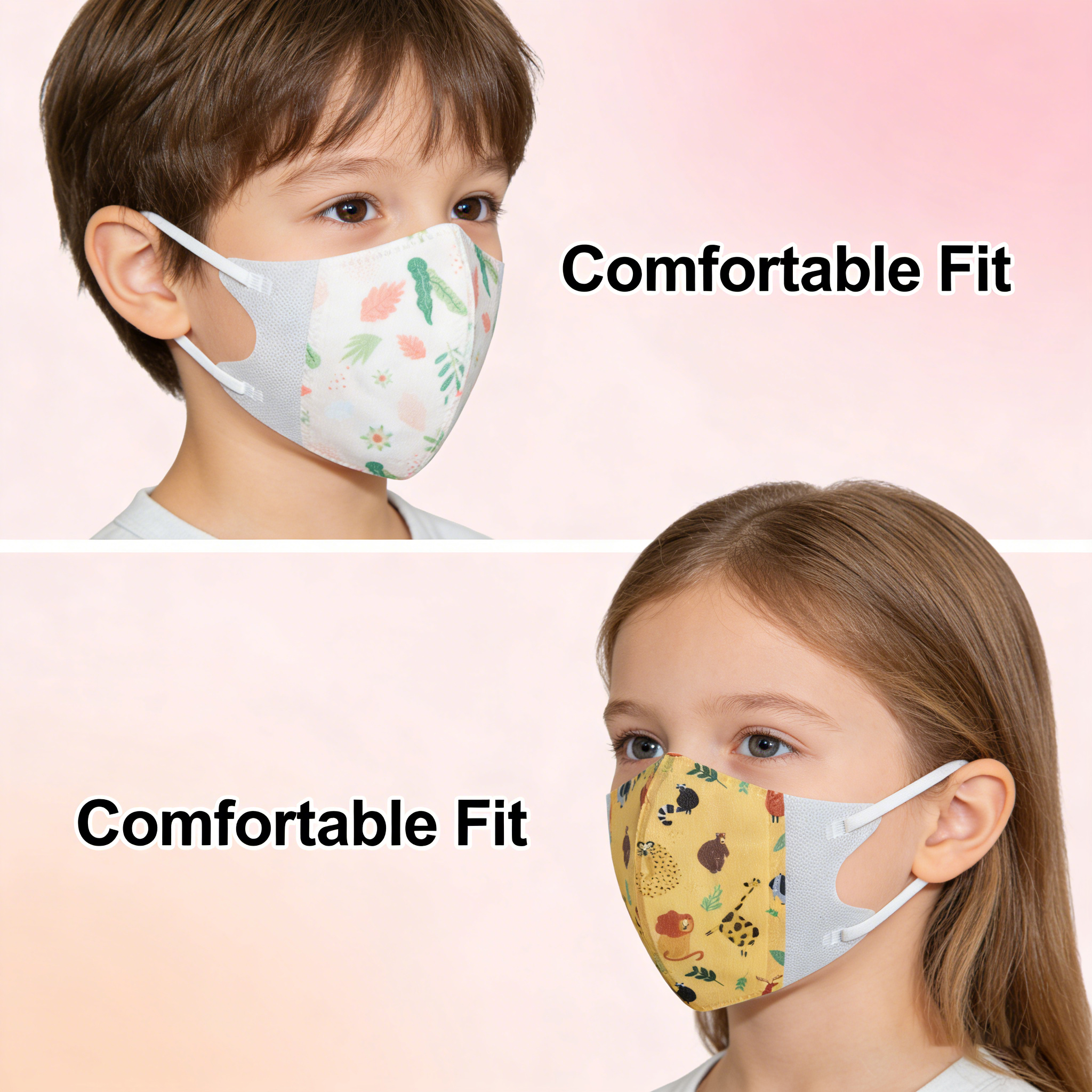 50-100pcs  Kids Face Mask FPP2 - مراجعة Face Mask Storage Box وسعره