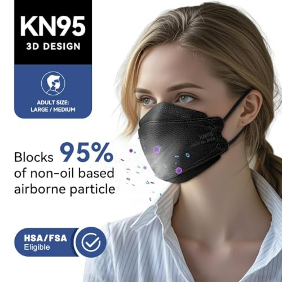 KN95 Face Mask Disposable Adul - مراجعة Kn95 Respirator Mask وسعره