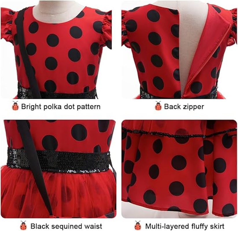 Girls Cosplay Costume Polka Do - مراجعة Kids Face Mask وسعره