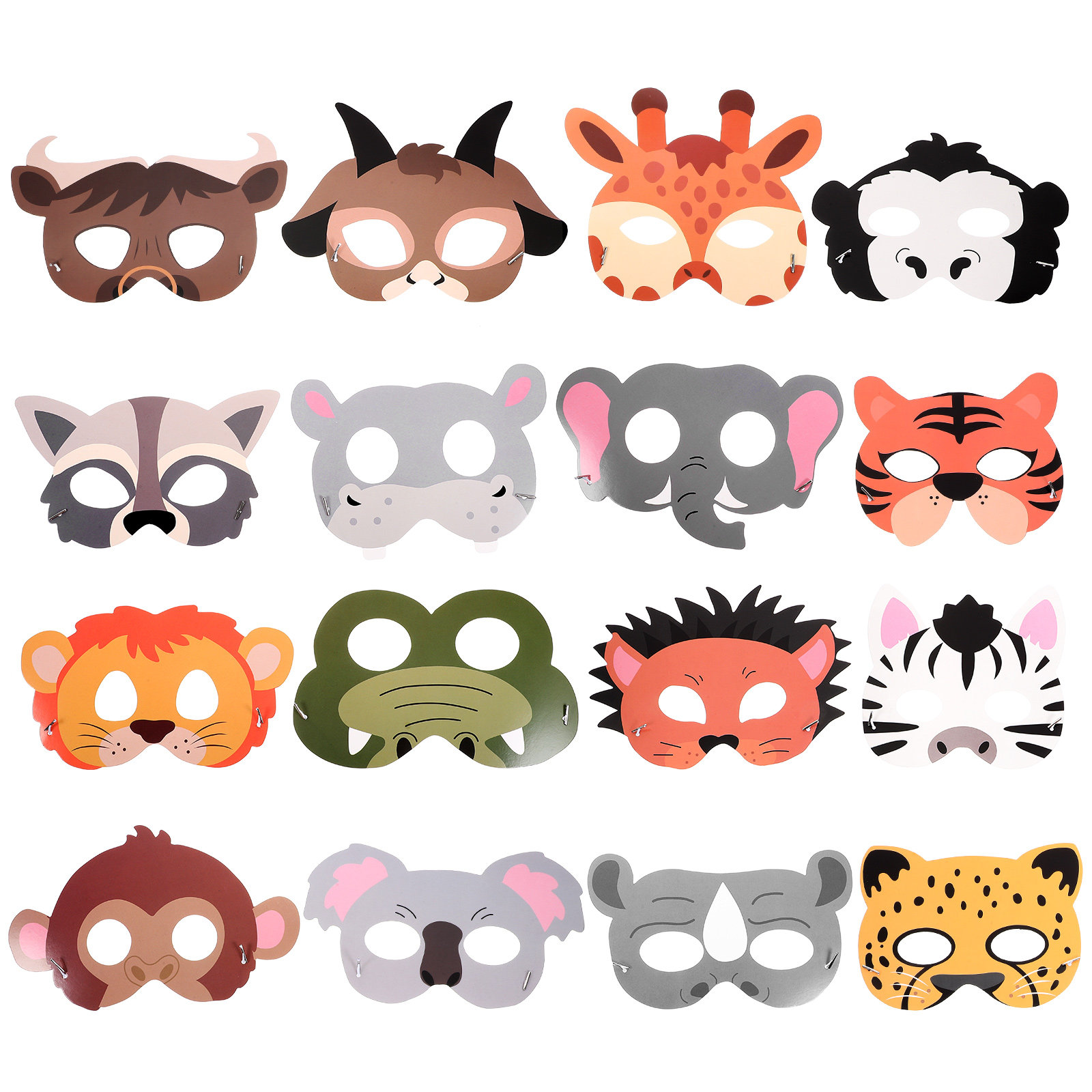 16Pcs Animal Paper Masks for K - مراجعة Kids Face Mask وسعره