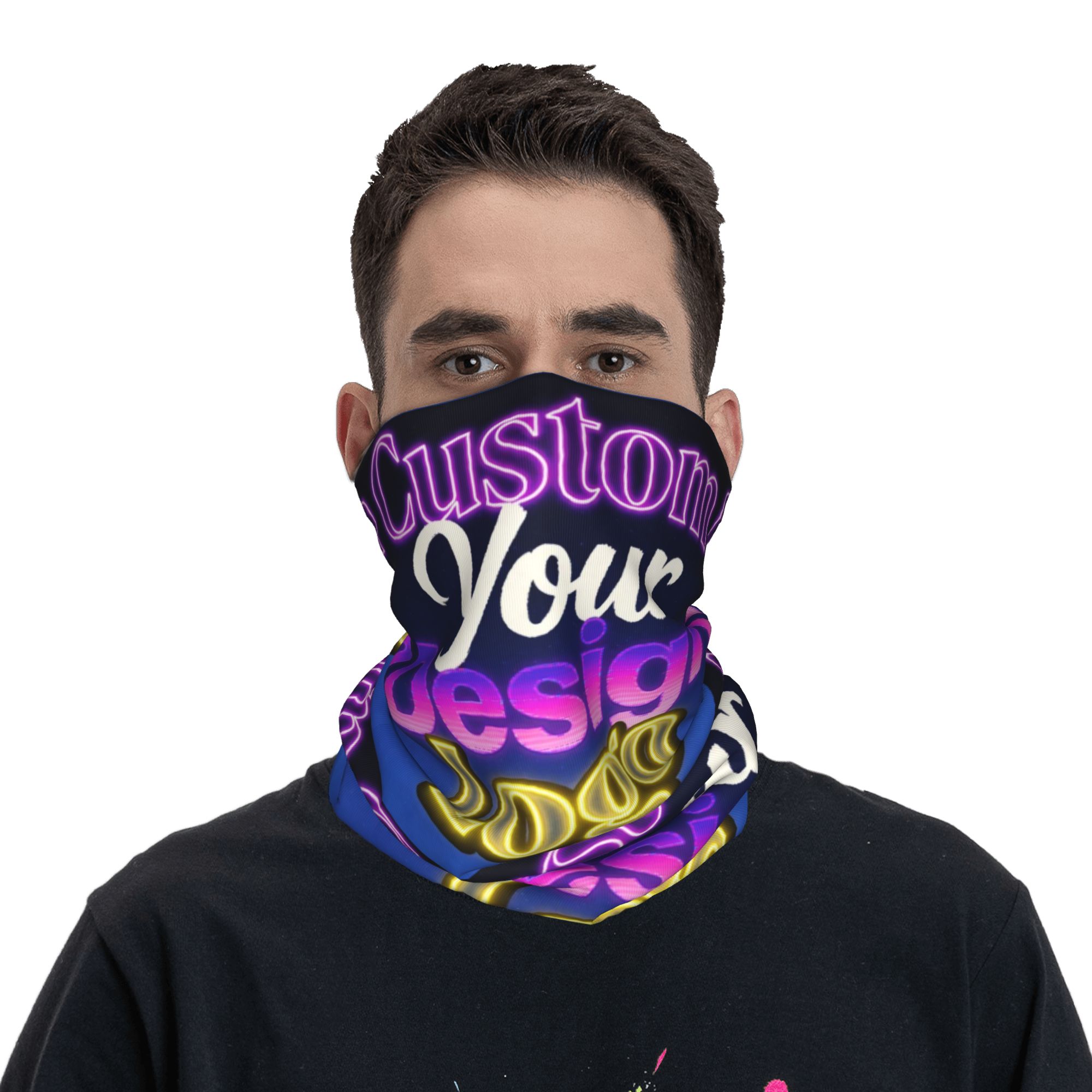 Custom Custom Your Design Logo - مراجعة Neck Gaiter Face Cover وسعره
