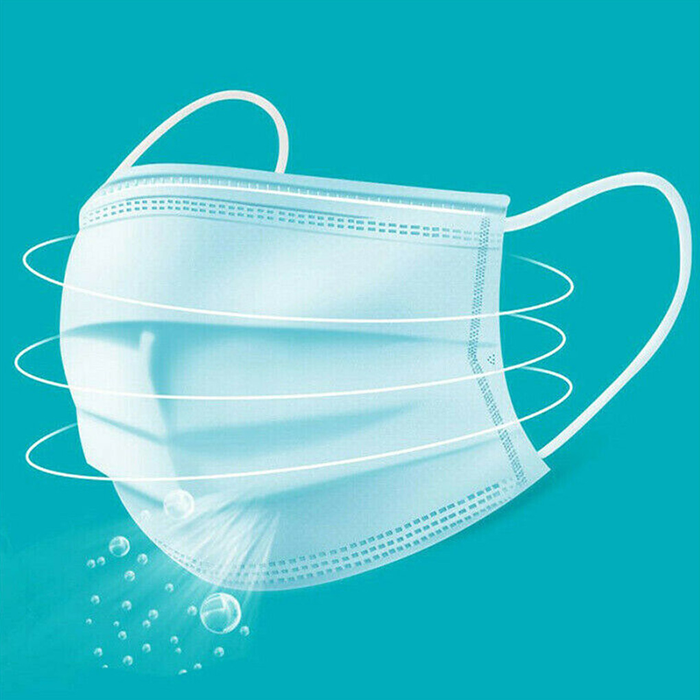 50piece Safe And Professional  - مراجعة Disposable Mask Blue وسعره