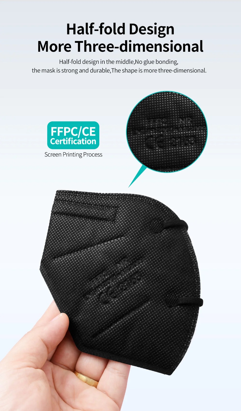 5Layer FFP2 Masks CE Approve K - مراجعة Black Face Mask Pack وسعره