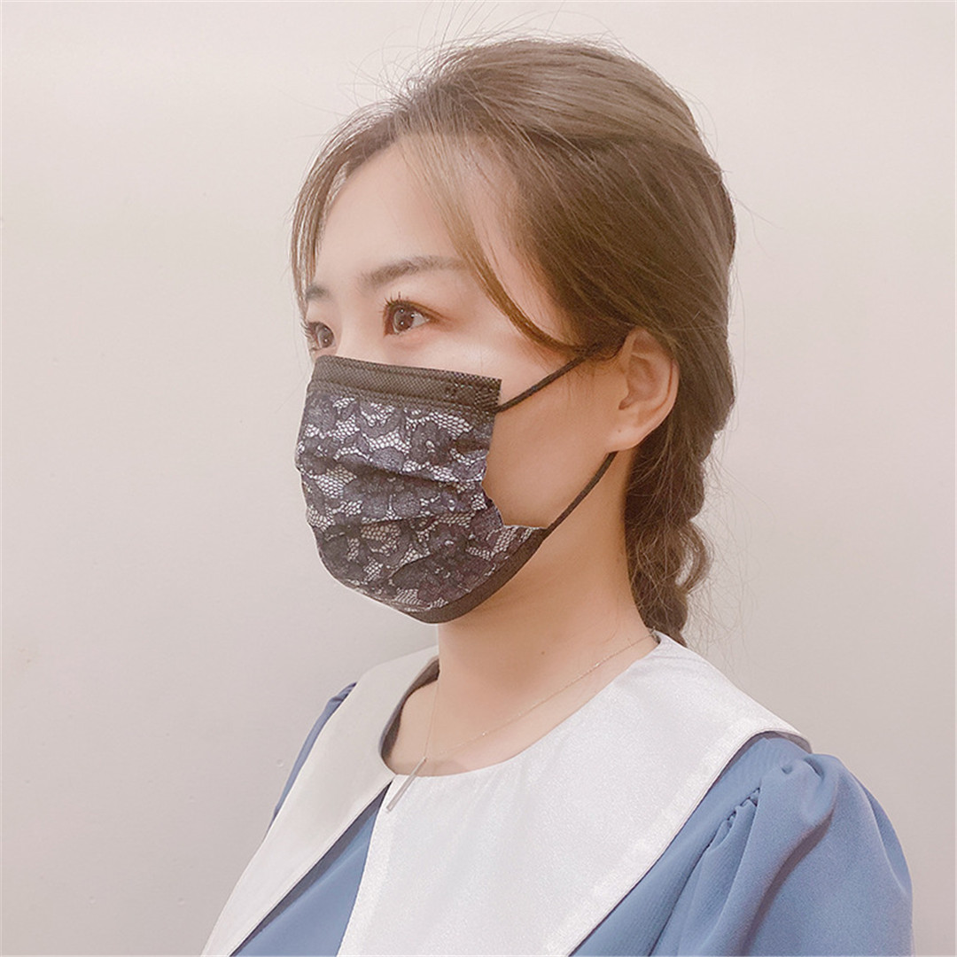 50PCS Disposable Lace Mouth Ma - مراجعة Disposable Mask Blue وسعره