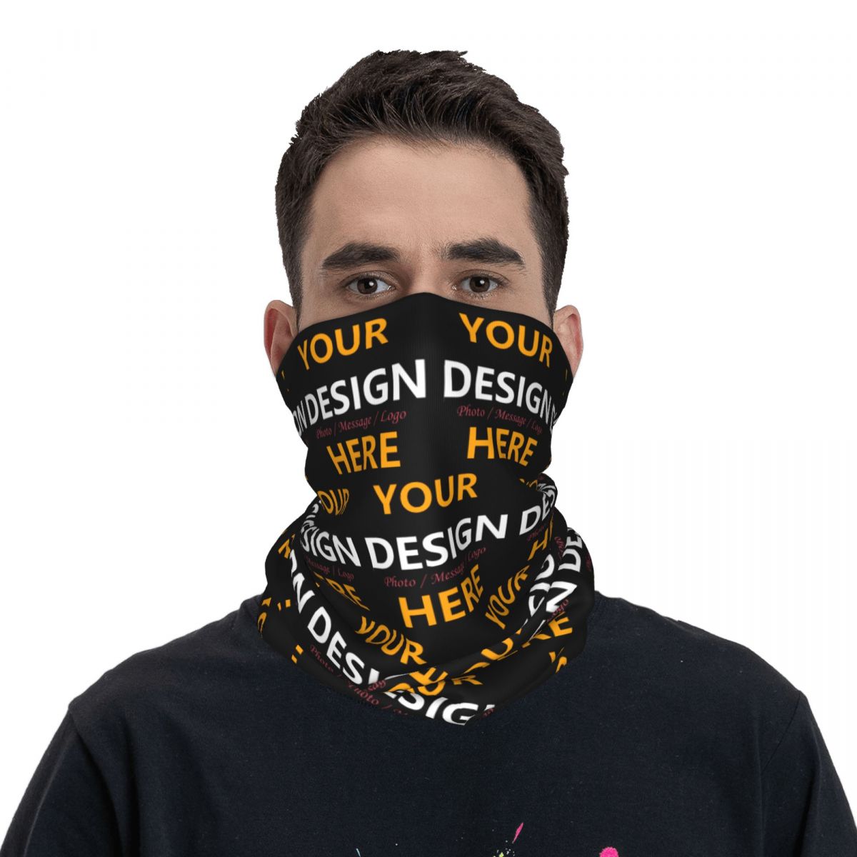 Custom Your Design Here Bandan - مراجعة Neck Gaiter Face Cover وسعره