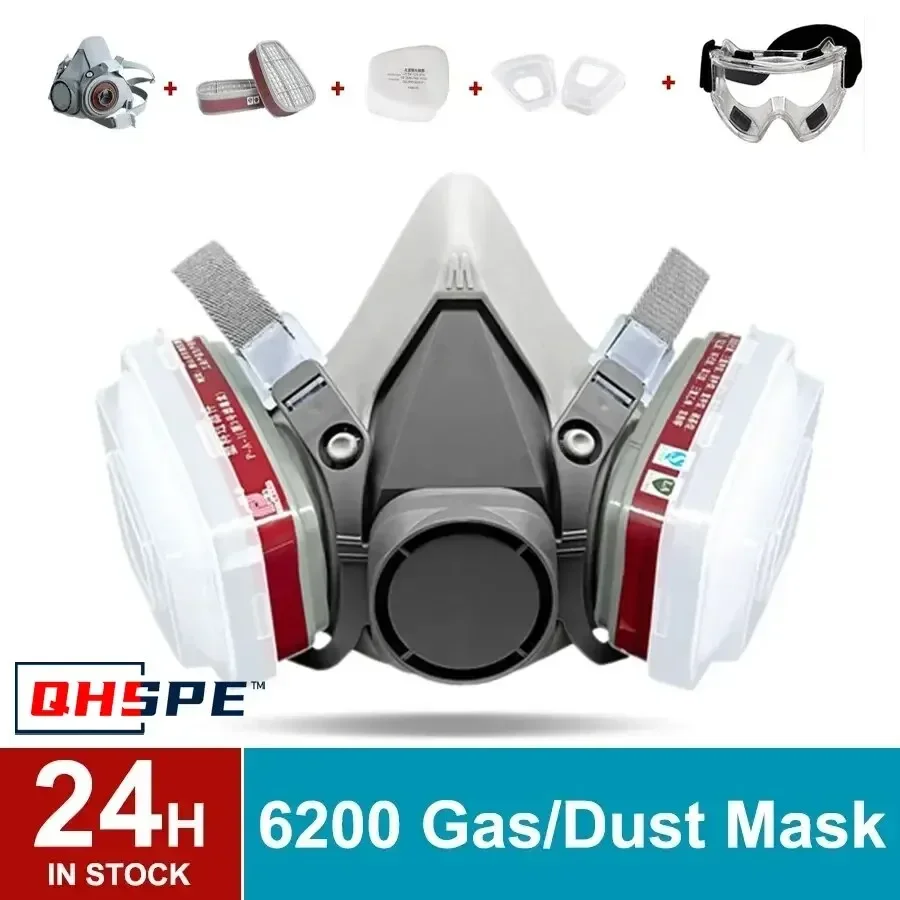 Original 6200 Respirator Reusa - مراجعة Dust Mask Construction وسعره