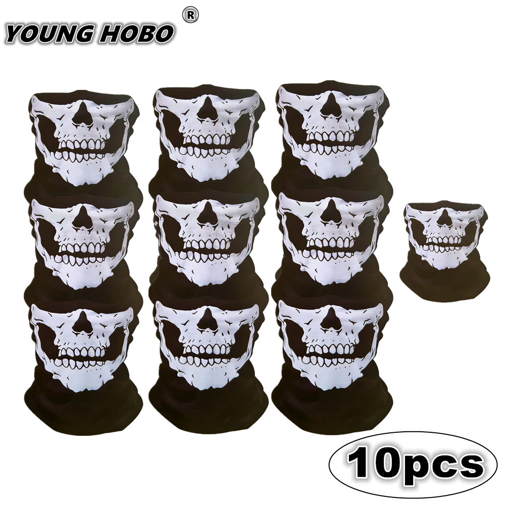 10pcs Skull Seamless Windproof - مراجعة Sports Mask Breathable وسعره