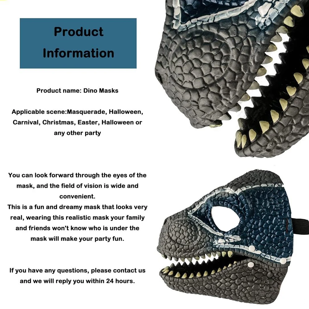 Halloween Dinosaur Mask Horror - مراجعة Kids Face Mask وسعره