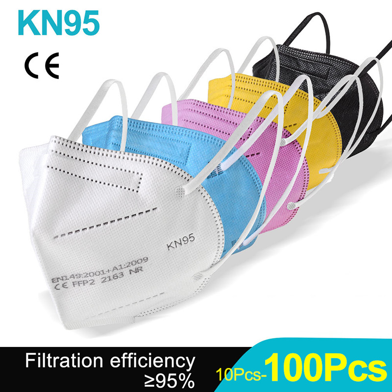 10-100Pcs FFP2 Masks KN95 Masc - مراجعة Kn95 Respirator Mask وسعره