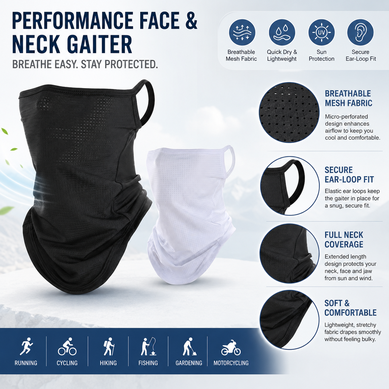 Breathable Quick-Dry Neck Gait - مراجعة Respirator Half Face وسعره