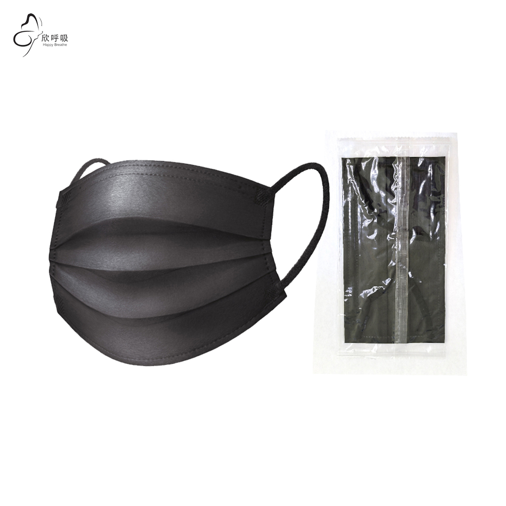 Happy Breathe 3-Layer Disposab - مراجعة Black Face Mask Pack وسعره