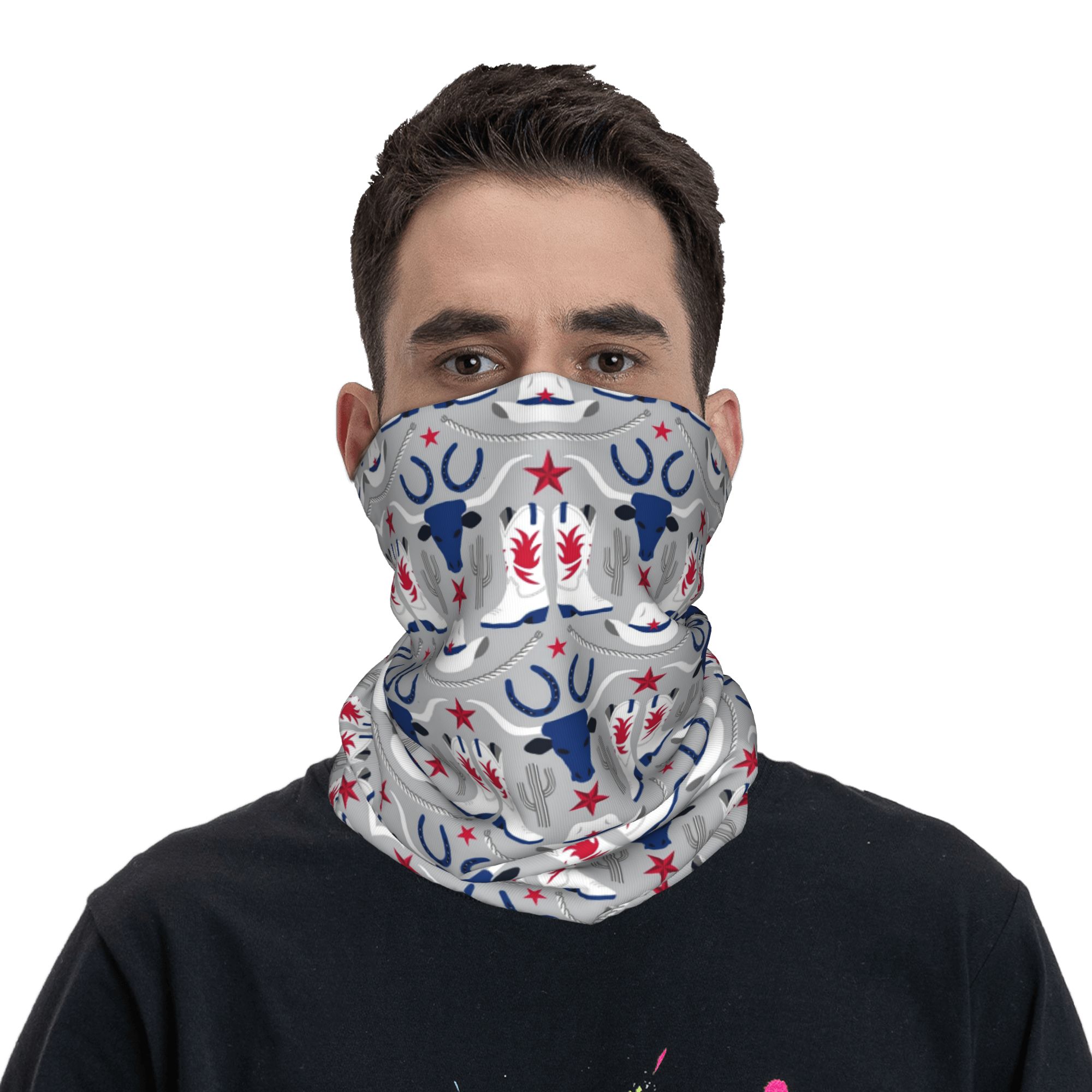Old Wild West Cowboy Bandana N - مراجعة Sports Mask Breathable وسعره