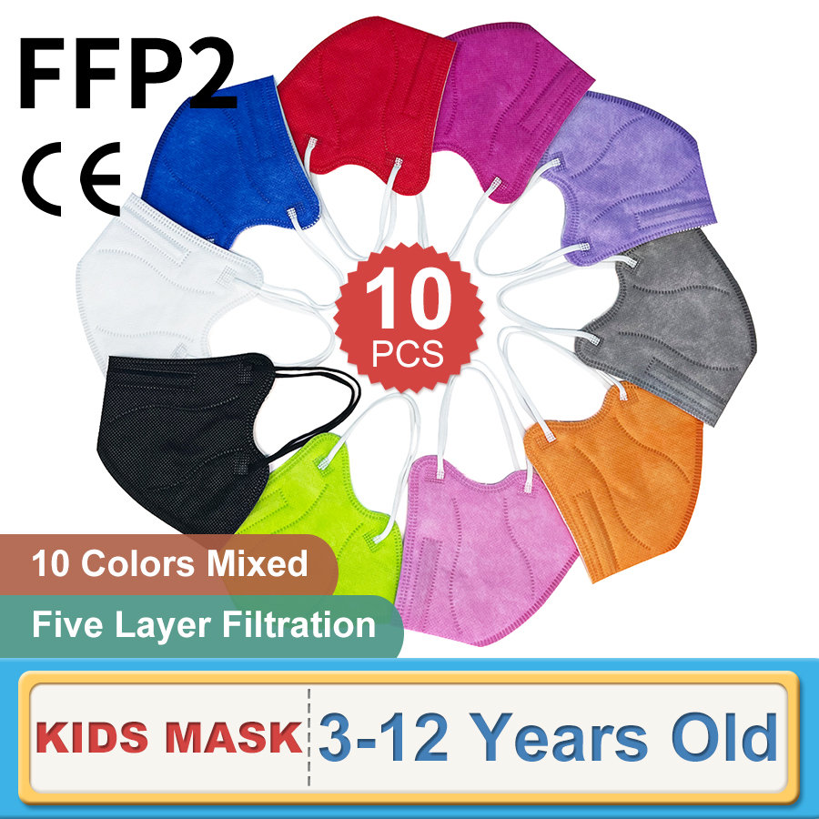 10PCS Children FFP2 Face Mask  - مراجعة Kn95 Respirator Mask وسعره