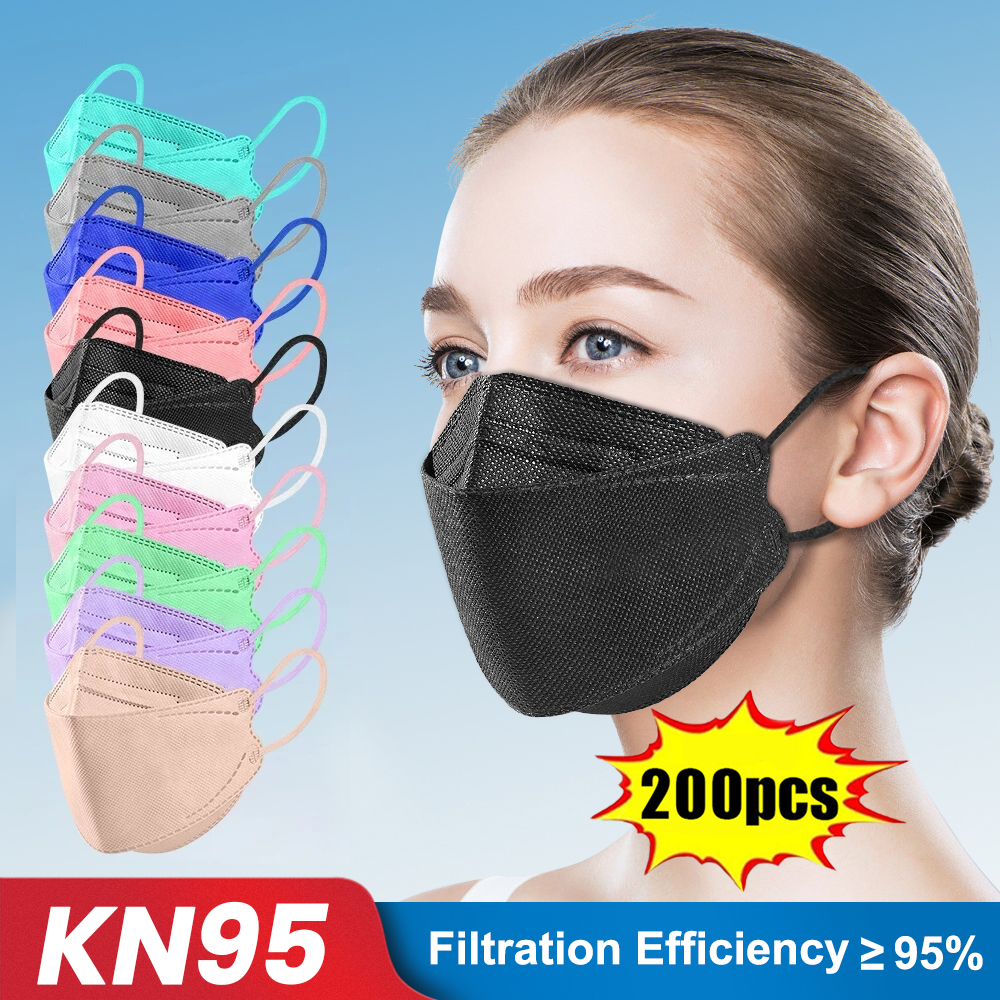 10-200pcs ffp2 mascarillas CE  - مراجعة Anti Pollution Mask وسعره