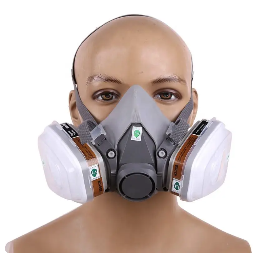 6200 Respirator Dust Gas Mask  - مراجعة Face Mask Storage Box وسعره