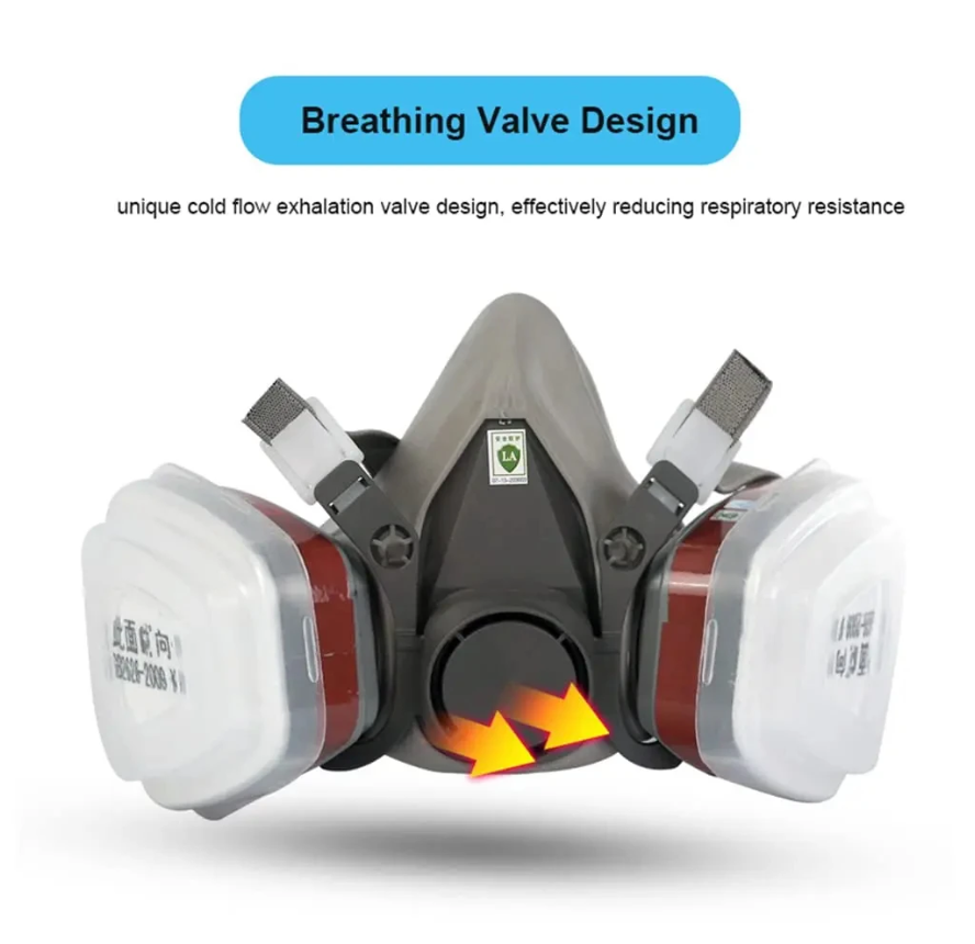 6200 Respirator Dust Gas Mask  - مراجعة Face Mask Storage Box وسعره