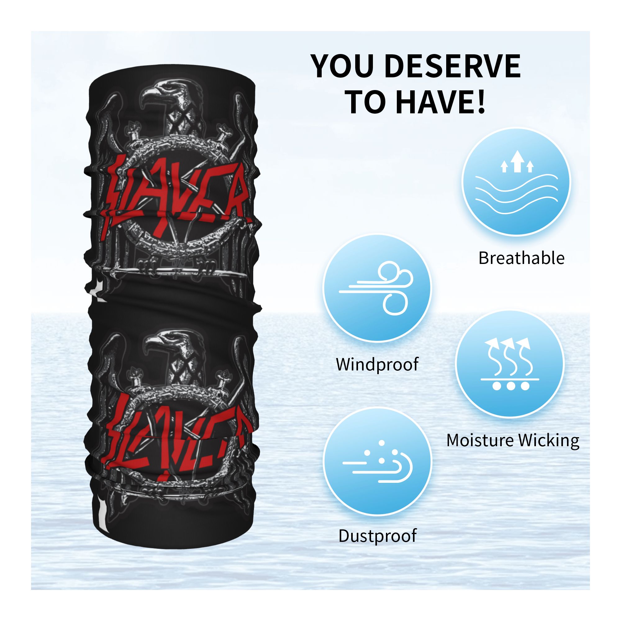 Custom Slayers Logo Bandana Ne - مراجعة Neck Gaiter Face Cover وسعره