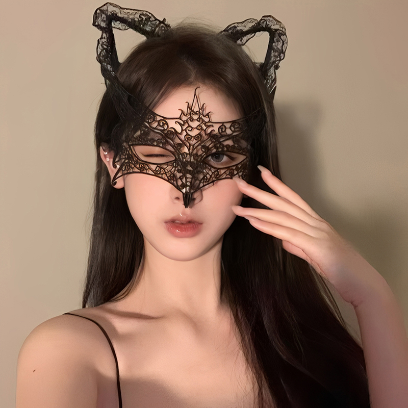Black Sexy Lingerie Lace Mask  - مراجعة Respirator Half Face وسعره