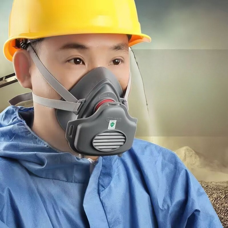 House Clean Work Safety Rubber - مراجعة Respirator Half Face وسعره