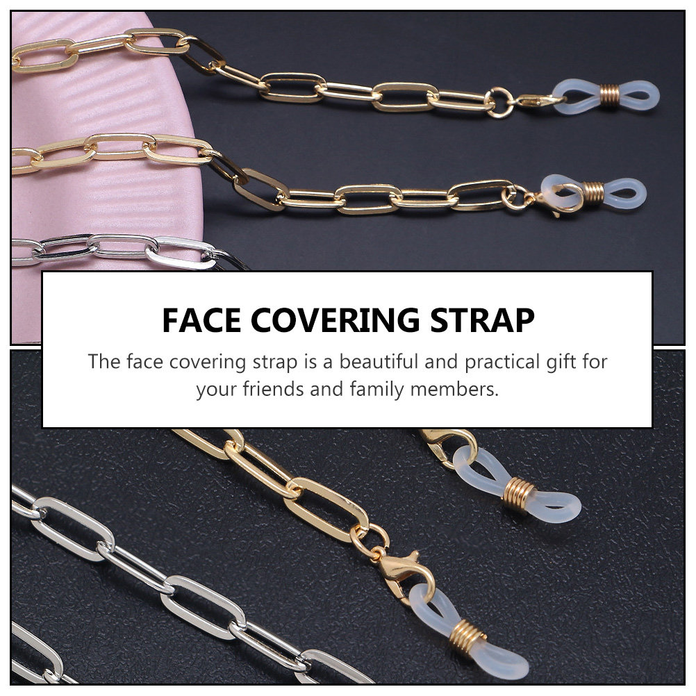 Gold Face Mask Lanyard Metal P - مراجعة Mask Chain Holder وسعره