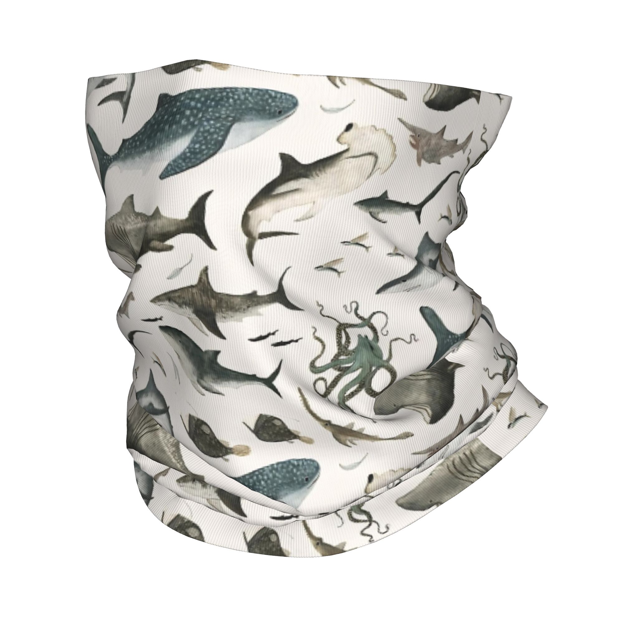 Shark Ocean Animal Sharks Band - مراجعة Neck Gaiter Face Cover وسعره