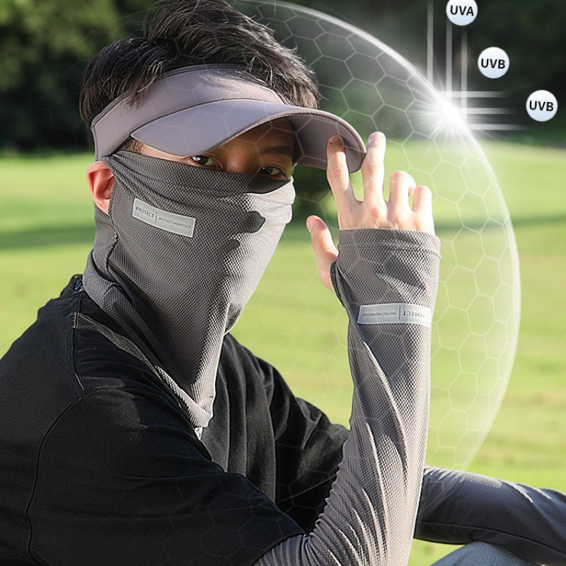 2Pcs Set Sun UV Protection Arm - مراجعة Sports Mask Breathable وسعره