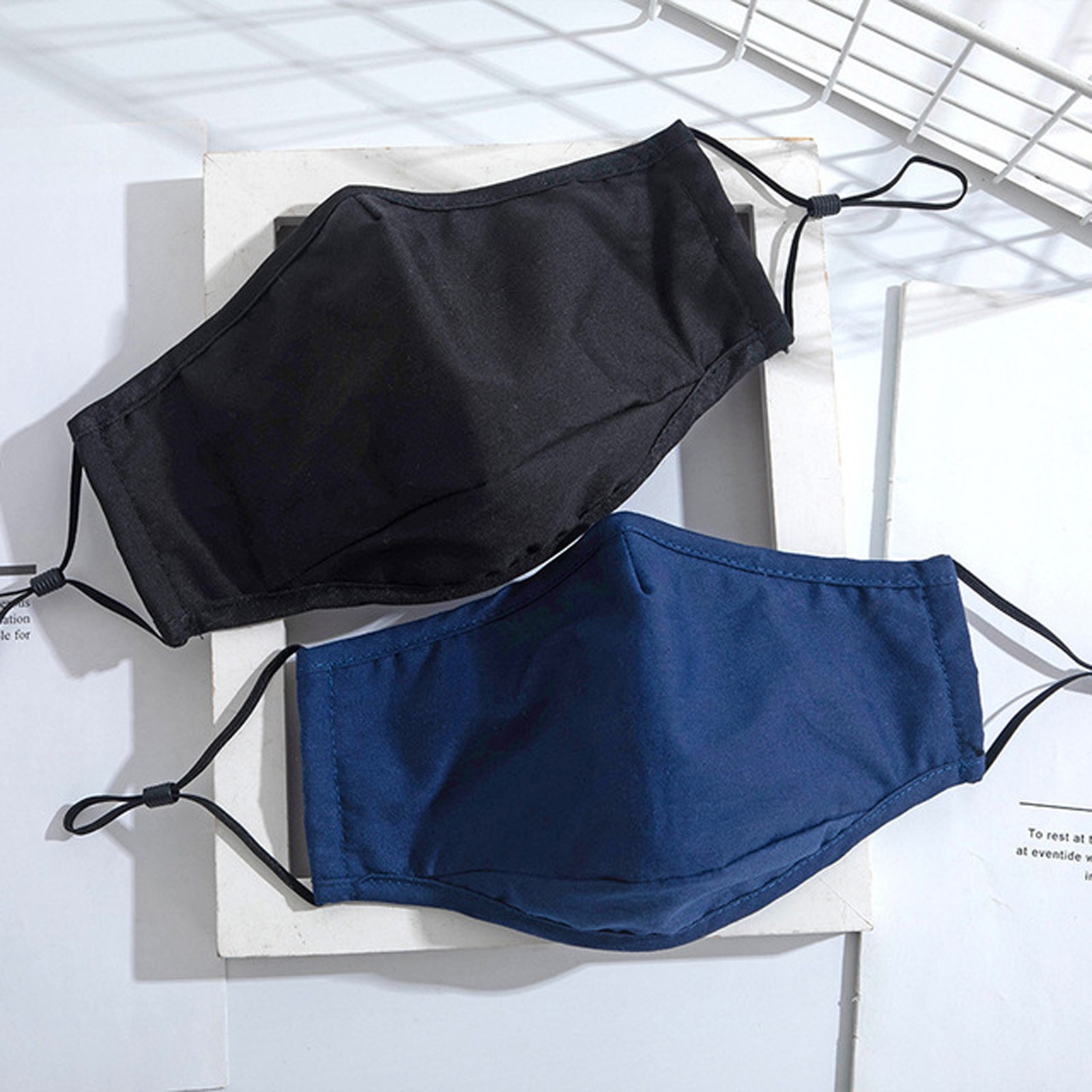 Men and Women Solid Color Faci - مراجعة Cloth Face Mask Washable وسعره