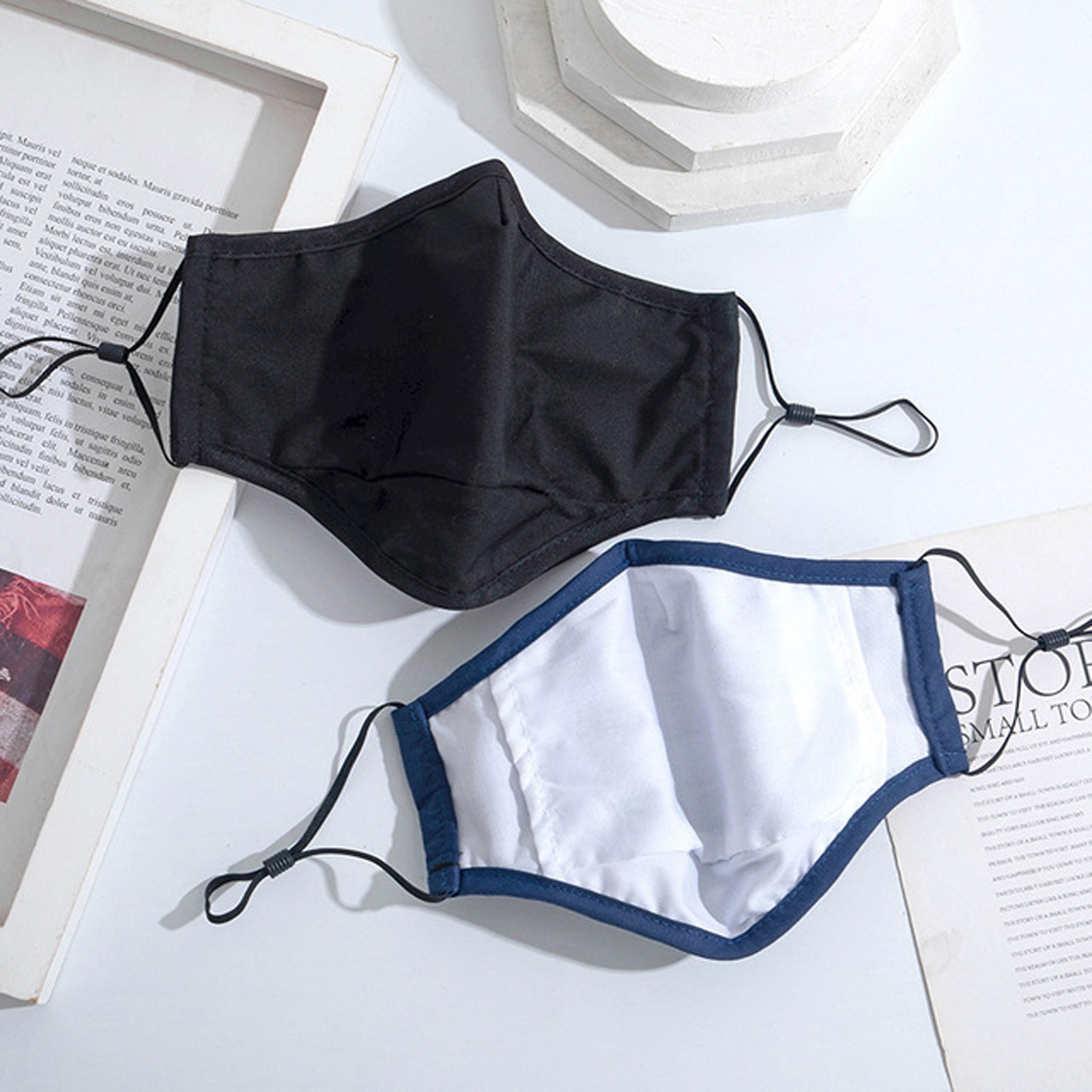 Men and Women Solid Color Faci - مراجعة Cloth Face Mask Washable وسعره