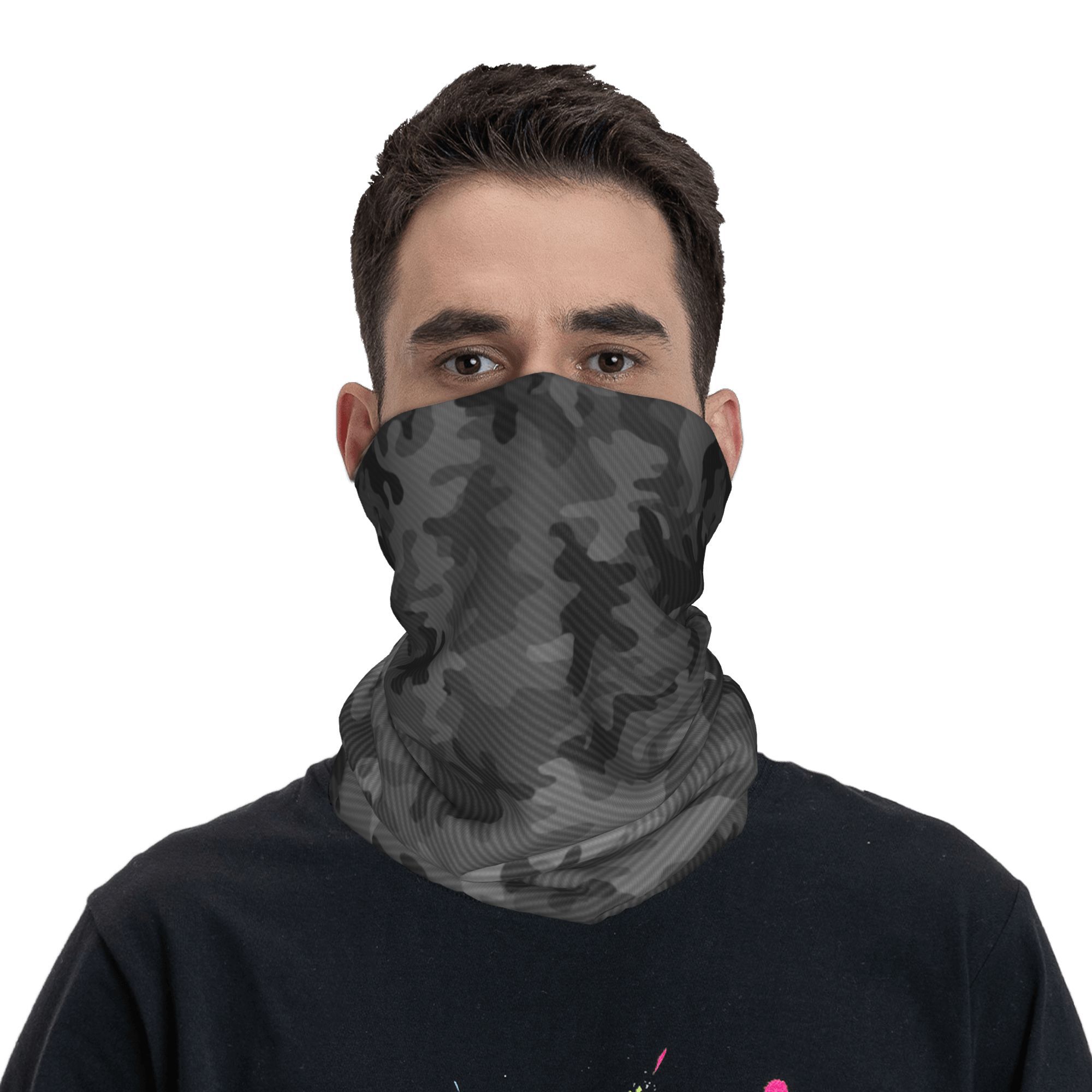 Custom Carbon Camo Bandana Nec - مراجعة Neck Gaiter Face Cover وسعره