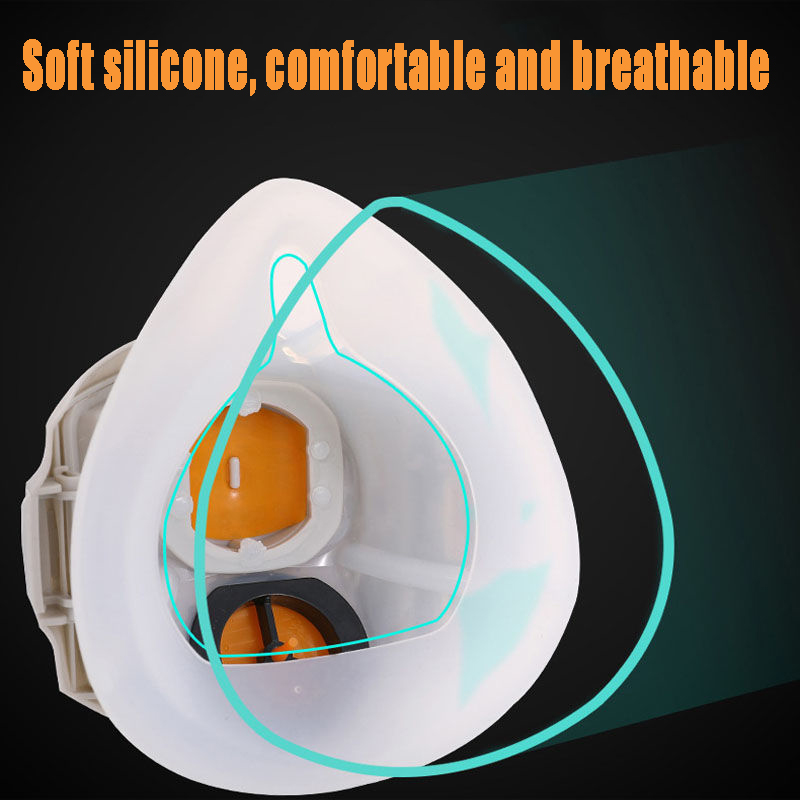 Silicone Dust-proof Gas Mask R - مراجعة Respirator Half Face وسعره