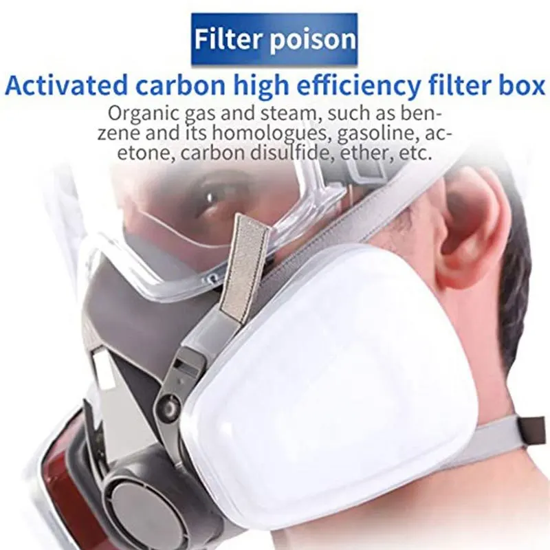6200 7 in1 Gas Mask Gas-Proof  - مراجعة Respirator Half Face وسعره