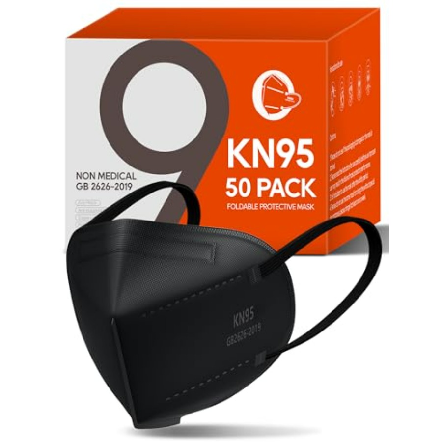 KN95 Face Masks 50 Pack for Ad - مراجعة Black Face Mask Pack وسعره